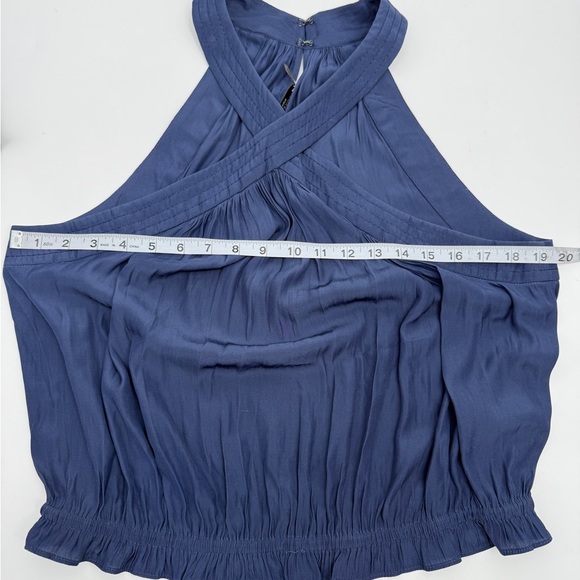 RAMY BROOK Isadora Halter Racerback Top Spring in Navy Blue - Picture 7 of 7